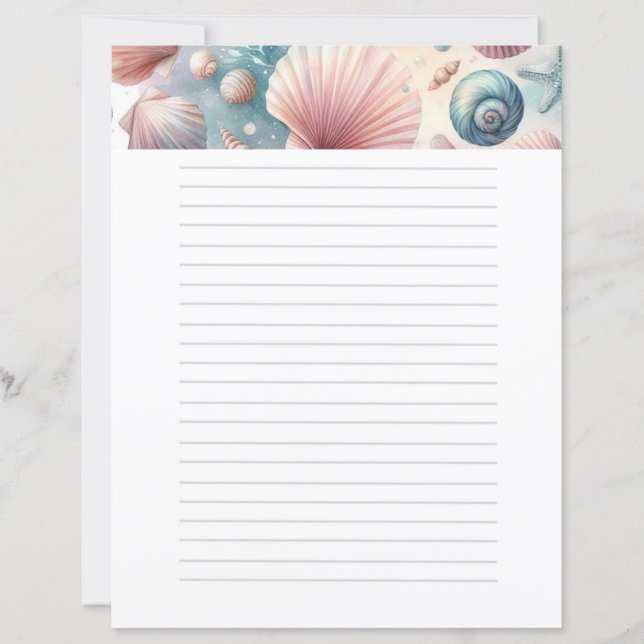 Pastel Seashels Nautical (Vorderseite)