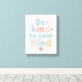 Pastel Self Love Typography Leinwanddruck (Insitu (Holzboden))
