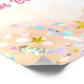 Pastel Sequin Glitter Double Birthday Welcome Sign Poster (Ecke)