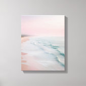 Pastel Serenity Ocean Waves Leinwanddruck (Vorderseite)