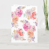 Pastel Shabby Chic Floral Romantischer Valentinsta Karte (Rückseite)