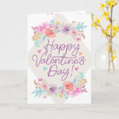 Pastel Shabby Chic Floral Romantischer Valentinsta Karte (Gelbe Blume)