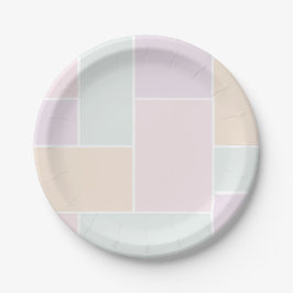Pastel Shade minimalistische Lackmusterhalle Pappteller