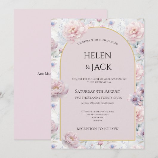 Pastel Shades Einladung (Vorne/Hinten)