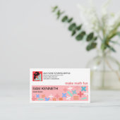 Pastel Shades Math Symbole Math Tutor Visitenkarte (Stehend Vorderseite)