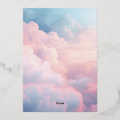 Pastel She is on Cloud Nine Brautparty Folieneinladung (Rückseite)