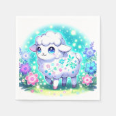 Pastel Sheep Baby Dusche Serviette (Vorderseite)