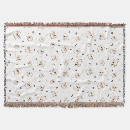 Pastel Sheep Pattern Decke (Vorderseite)