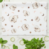 Pastel Sheep Pattern Geschirrtuch (Gefaltet)