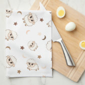 Pastel Sheep Pattern Geschirrtuch (Viertel Falte)