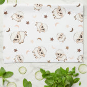 Pastel Sheep Pattern Geschirrtuch (Gefaltet)