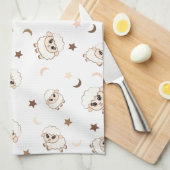 Pastel Sheep Pattern Geschirrtuch (Viertel Falte)