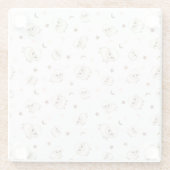 Pastel Sheep Pattern Glasuntersetzer (Rückseite)