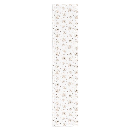 Pastel Sheep Pattern Kurzer Tischläufer (Vorderseite)