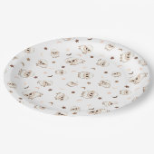 Pastel Sheep Pattern Pappteller (Schrägansicht)
