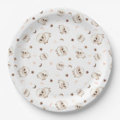 Pastel Sheep Pattern Pappteller (Vorderseite)