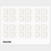Pastel Sheep Pattern Quadratischer Aufkleber (Blatt)