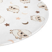 Pastel Sheep Pattern Schneidebrett (Ecke)