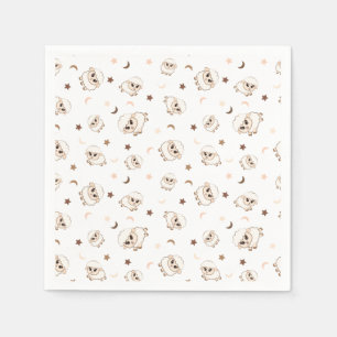Pastel Sheep Pattern Serviette
