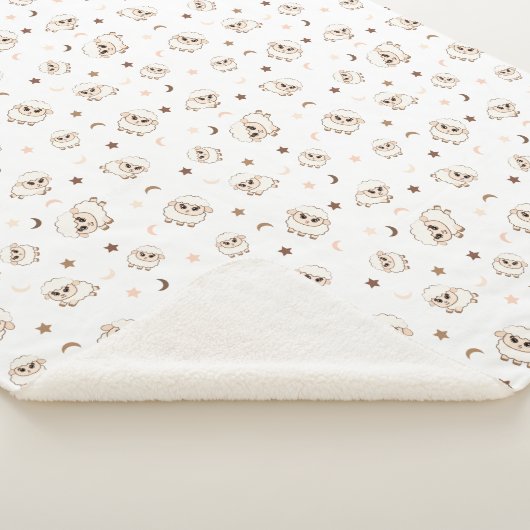 Pastel Sheep Pattern Sherpadecke (3/4)