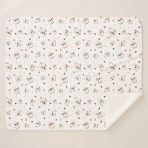 Pastel Sheep Pattern Sherpadecke