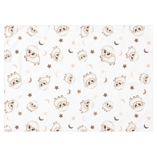 Pastel Sheep Pattern Tischdecke (Vorderseite (Horizontal))