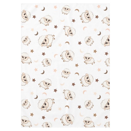 Pastel Sheep Pattern Tischdecke (Vorderseite)