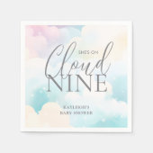 Pastel She's on Cloud Nine Baby Shower Serviette (Vorderseite)
