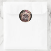 Pastel Shih Tzu Runder Aufkleber (Tasche)