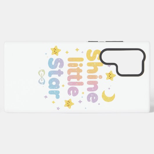 Pastel "Shine Little Star" Celestial Samsung Galaxy Hülle (Rückseite (Horizontal))
