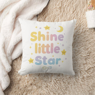Pastel "Shine Little Star" Himmelskörper Kissen