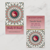 Pastel Shine Yin Yang New Age Business Card Visitenkarte (Vorne/Hinten)