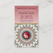 Pastel Shine Yin Yang New Age Business Card Visitenkarte (Rückseite)