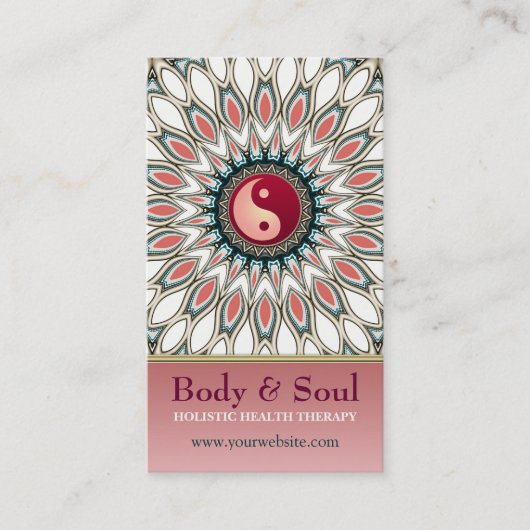 Pastel Shine Yin Yang New Age Business Card Visitenkarte (Vorderseite)