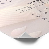 Pastel Shoreline 2026 Calendar with Seashells  Poster (Ecke)