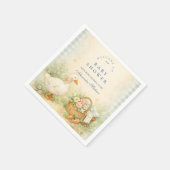 Pastel Silly Goose Farm Babyshower Serviette (Ecke)