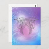 Pastel Silver Unicorns Postkarte (Vorne/Hinten)