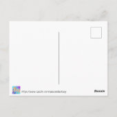 Pastel Silver Unicorns Postkarte (Rückseite)