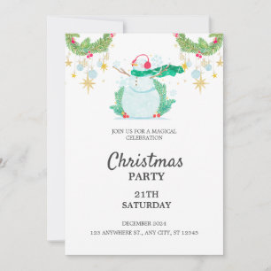 Pastel Simple Christmas Party Einladung