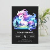 Pastel Simple Horse Geburtstag Einladung (Stehend Vorderseite)