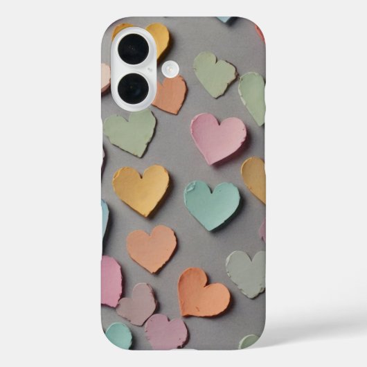 Pastel Sketch Hearts Case-Mate iPhone Hülle (Rückseite)