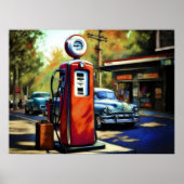 Pastel Sketch Vintage Tankwagen Poster (Vorne)