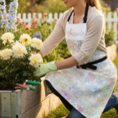 Pastel Sketch Watercolor Floral Schürze