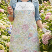 Pastel Sketch Watercolor Floral Schürze