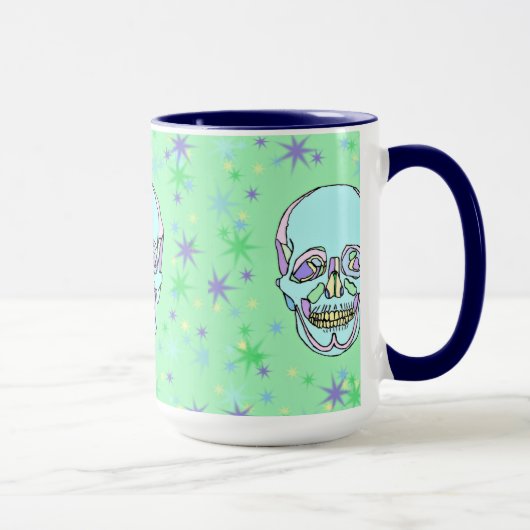 Pastel Skulls and Stars Tasse (Rechts)