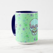 Pastel Skulls and Stars Tasse (Vorderseite Links)