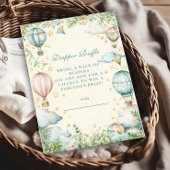 Pastel Sky Adventure Diapper Raffle Begleitkarte