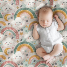 Pastel Sky Blanket Sweet Gift for Baby's World