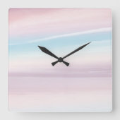 Pastel Sky Dream 3 Quadratische Wanduhr (Vorderseite)