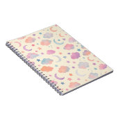 Pastel Sky Dreams - Moon, Stars & Clouds Muster Notizblock (Rechte Seite)